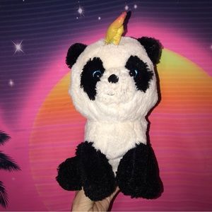 Unicorn rainbow panda plush